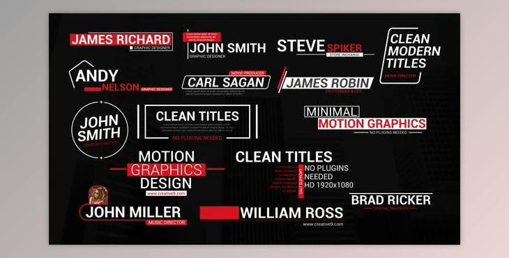 Modern Lower Third Titles (Videohive 39806211) - AE Project