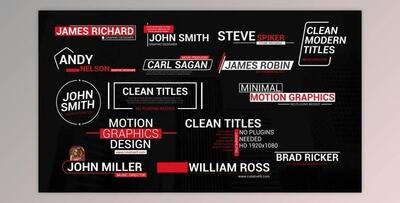 Modern Lower Third Titles (Videohive 39806211) - AE Project