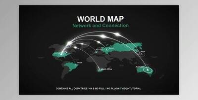 World Map – Network V2 (Videohive 49007566) - AE Project