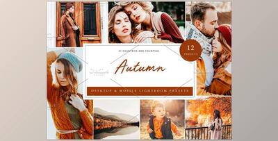 12 x Lightroom Presets, Autumn CreativeMarket-5960320 (LRTEMPLATE, DNG, XMP)