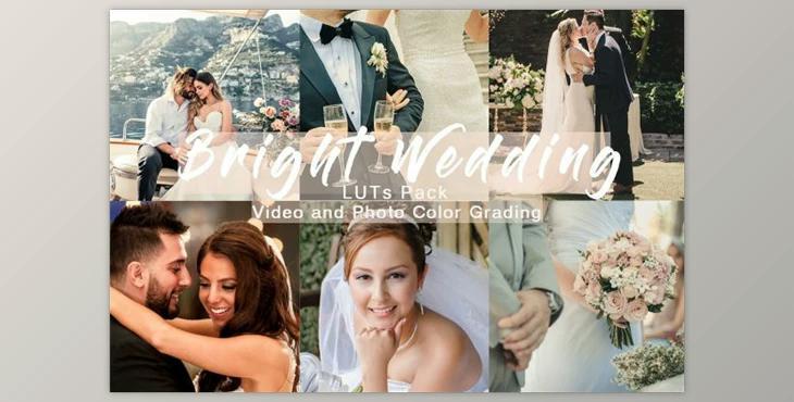 BRIGHT WEDDING – LUTs Pack CreativeMarket 4934911