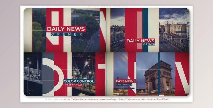 Daily News Intro (Videohive 38000389) - AE Project