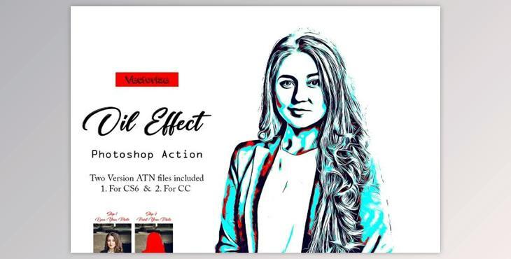 Creativemarket – Vectorize Oil Effect Photoshop Action