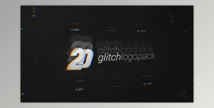 20 Glitch Logo Intro Reveal Pack (Videohive 26862472)
