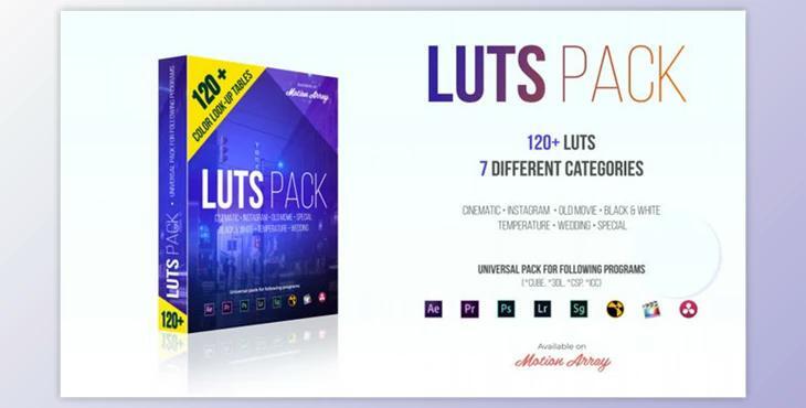 120+ LUTs Pack (Color Grading)