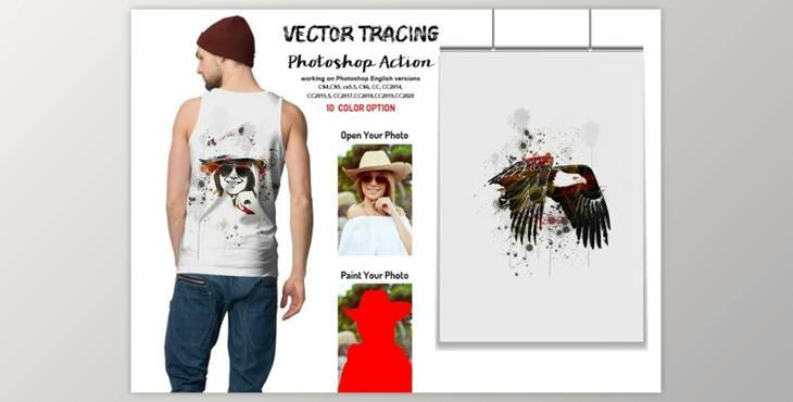 Vector Tracing Photoshop Action By Studio Retouch