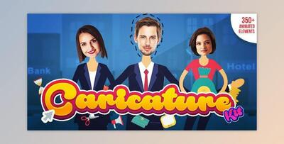 Explainer video toolkit - Caricature Toolkit - Face Cut Out (Videohive 19264969) - AE Project