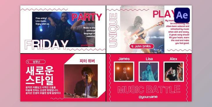 Modern Music Slides for After Effects (Videohive 53542585) - AE Project