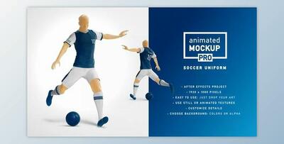 Soccer Uniform Mockup Template - Animated Mockup PRO (Videohive 32951539) - AE Project