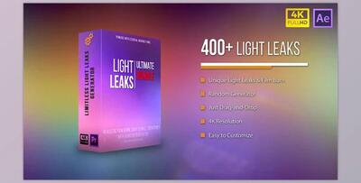 4K Ultimate Light Leaks Bundle – MotionElements 15064332 - AE Project