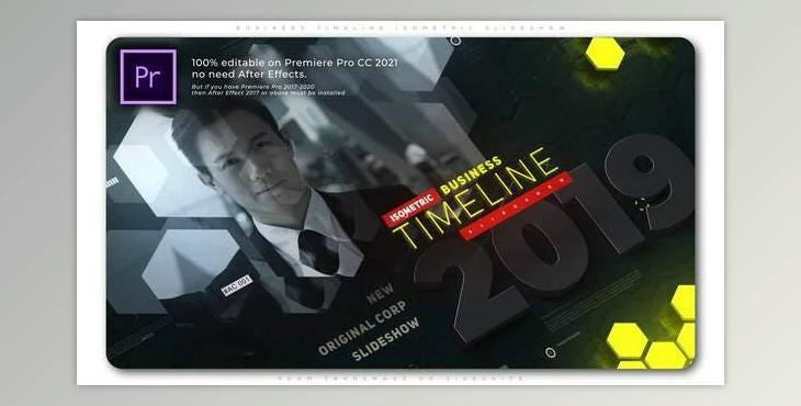 Business Timeline Isometric Slideshow (Videohive 33364248)