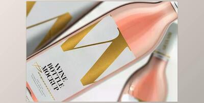 Rose Wine - Bottle Mockup - Textured CreativeMarket - 6503540