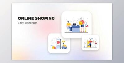 Online shoping – Flat concepts (Videohive 39948064) - AE Project