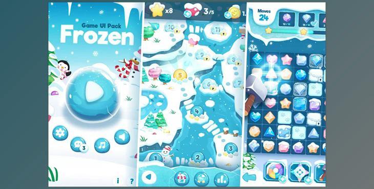 Unity asset - Frozen GUI Pack v1.8