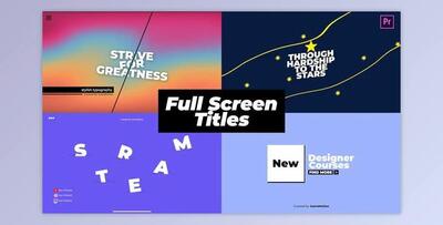 Full Screen Titles (Videohive 29794955) - PR Project
