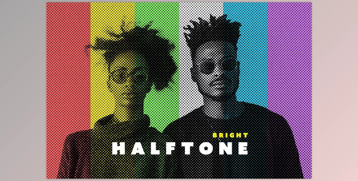 Bright Classic Halftone Photo Effect - 92534730