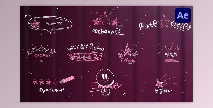 Drawn Rates Titles for After Effects (Videohive 53578471) - AE Project