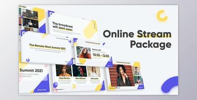 Online Stream Package / Webinar / Online Conference / School (Videohive 30365380) - AE Project