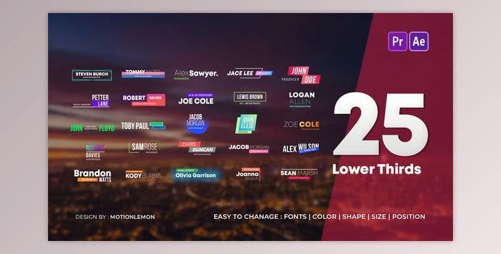 Lower Third Titles Pack (Videohive 27900543) - PR