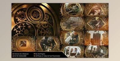 Golden Gears Slideshow & Intro (Videohive 40049958) - AE Project