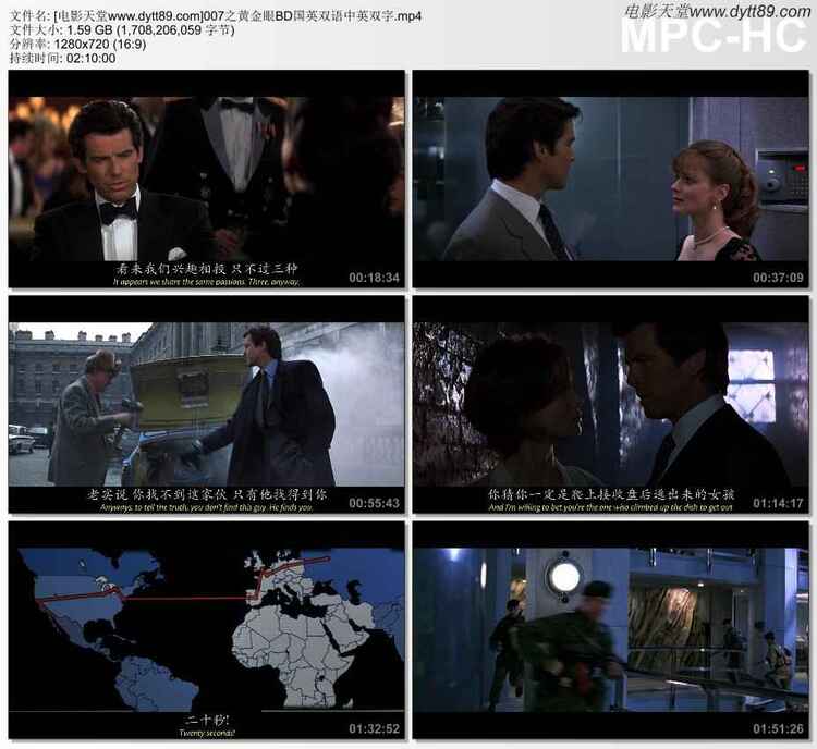 1995年英国经典动作片《007之黄金眼》BD国英双语中英双字