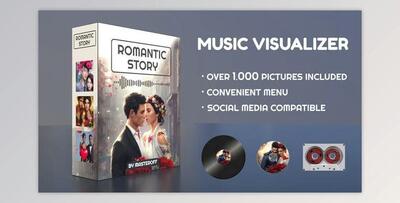 Romantic Love Story Music Visualizer (Videohive 43518973) - AE Project