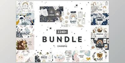 Bundle Baby animal Clipart & Pattern (Creativemarket 4272886)