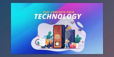 Technology - Flat Concept (Videohive 30816909) - AE Project