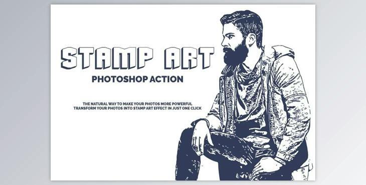 Stamp Art Photoshop Action