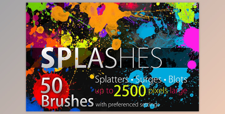 50 HQ SPLASHES Brushes for Photoshop