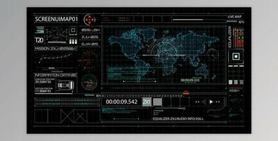 HUD700 Screen MAP1 (Videohive 45896334) - AE Project
