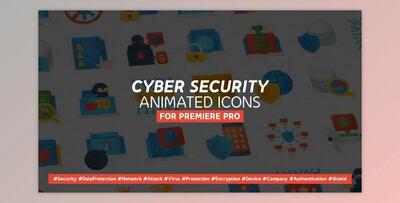 Cyber Security Modern Flat Animated Icons Videohive 27776102