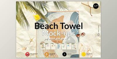 Beach Towel Mock-ups Set By Mocca2Go