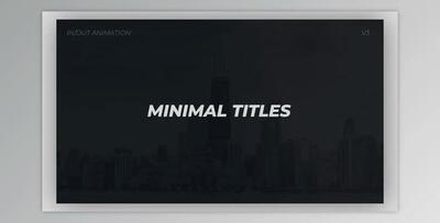 Minimal Titles (Videohive 33615082) - PR Project