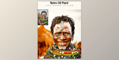 Retro Oil Paint – Photoshop Action By AntuCreation