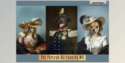 Pet Portrait Oil Background v.5 CreativeMarket - 6120192