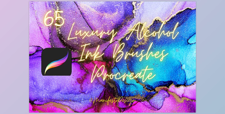 Luxury Alcohol Ink Brushes Procreate CreativeMarket - 6925103