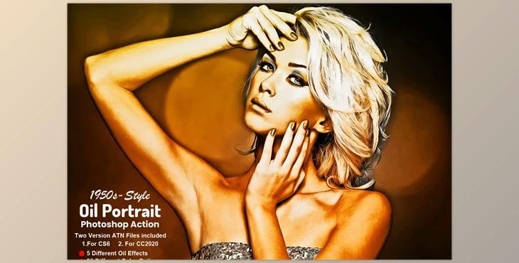 1950s-Style Oil Portrait PS Action CreativeMarket-5670475 (ATN, PAT)