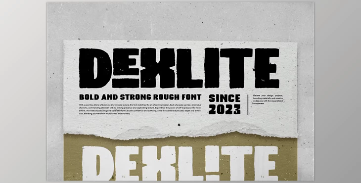 Dexlite - Bold & Strong Rough Font