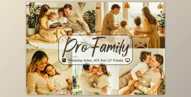 10 Pro Family Photoshop Actions, ACR, LUT Presets by 3Motional