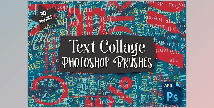Text Collage Photoshop Brushes Creative Market - 5778660