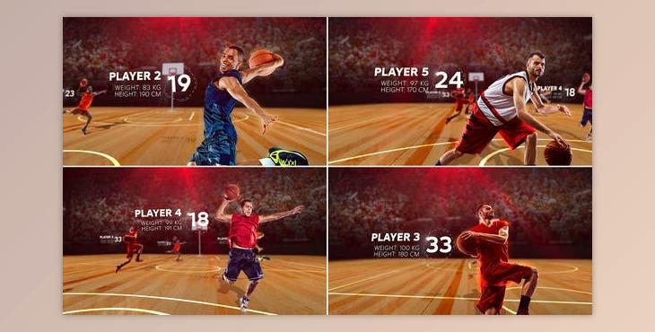 Basketball Team Lineup (Videohive 25582303) - AE Project