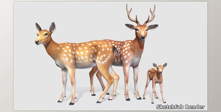 Unreal Engine - Deer Family v5.1