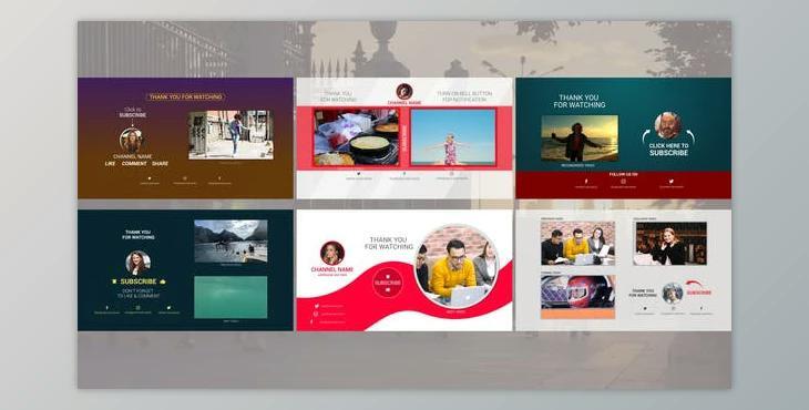 Modern End Screens (Videohive 38272680) - AE Project