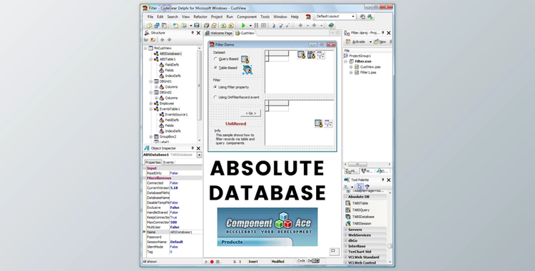 Absolute Database v7.95 Single User Edition for Delphi & C++ Builder 4-12 Athens Retail + License Key