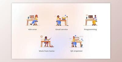 Programming – Cartoon People Concepts (Videohive 45848816) - AE Project