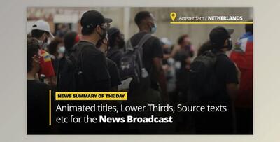 News Titles - Animated Titles and Lower Thirds for Broadcast News (Videohive 33785533) - AE Project