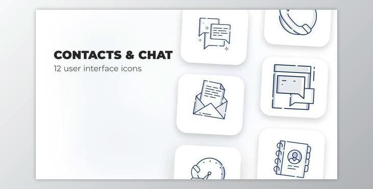 Contacts & Chat- user interface icons (Videohive 39695599) - AE Project