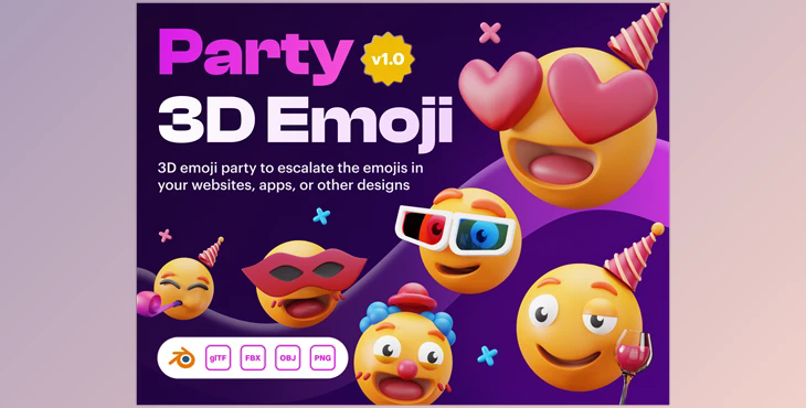 UI8 – Emoty – 3D Party & Celebration Emoji Set