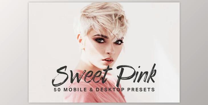 50 Sweet Pink Lightroom Presets LUTs CreativeMarket 4435853